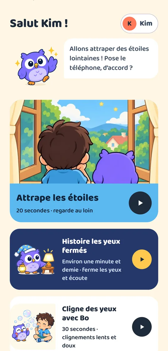 Accueil des enfants avec Bo, la mission Attraper les étoiles lointaines et l’histoire les yeux fermés